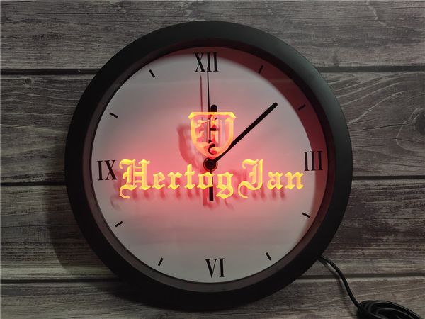 

0e234 hertog jan bar holland beer app rgb led neon light signs wall clock