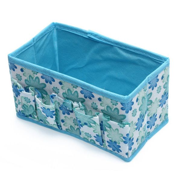 

wholesale 5pcs folding multifunction make up cosmetic storage box container bag - blue
