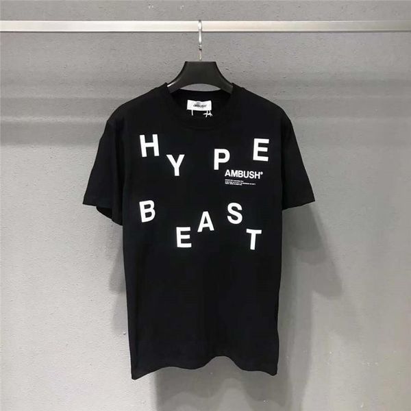 

correct design mens designer t shirts short sleeves 19ss black color basic reflective letters t-shirts luxury t shirt for men and women, White;black