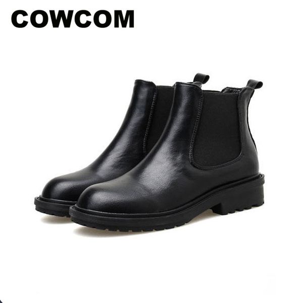 

cowcom women autumn winter casual and comfortable wild thick with sleeve boots women's boots women shoes jxq, Black