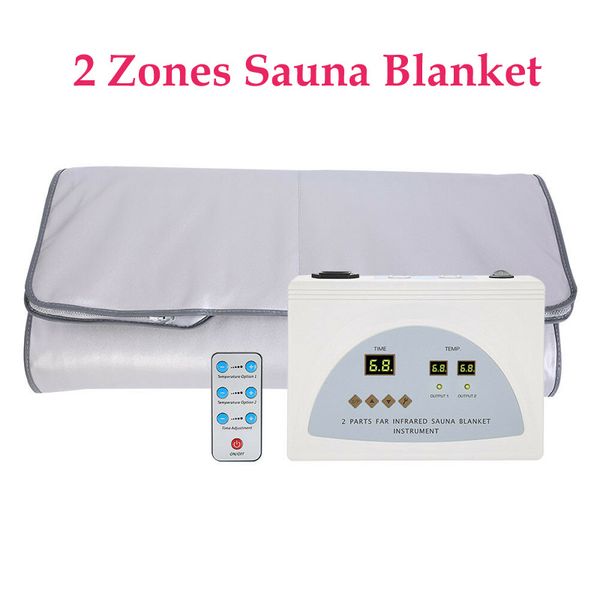 

pain toxin removal far infrared slimming sauna blanket weight loss beauty equipment home salon use detox blood circulation improvement, Black;white