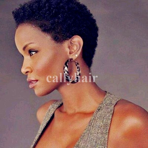 European Hair Pixie Cut Natural Hair Human Black Hair Wigs For