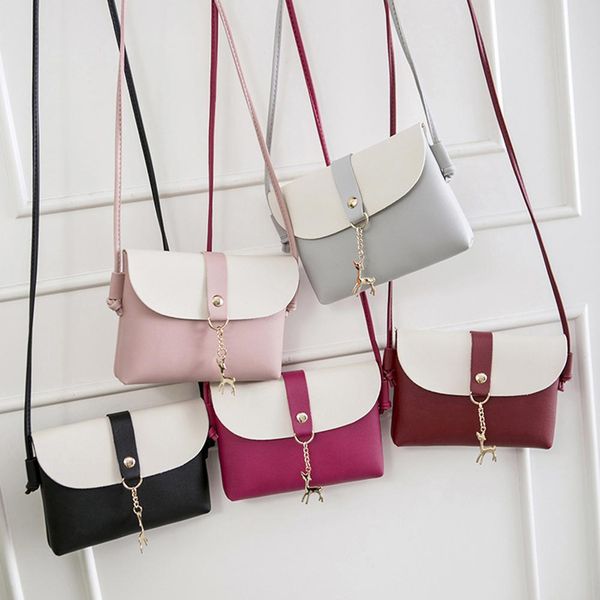 

fashion shoulder bag ladies elegant matching color small casual messenger bags phone crossbody bag pu leather trend handbag