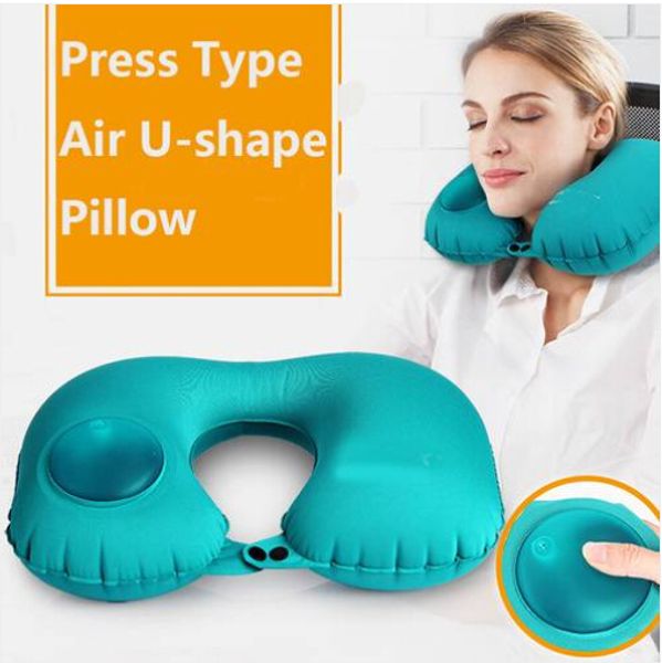 

2019 sales wholesales ultralight portable air inflatable u shape pillow outdoor camping travel soft
