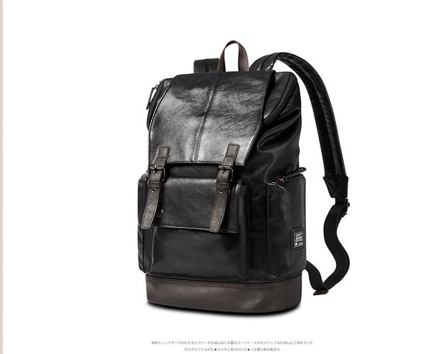 

2020 new fashion yield japanese fashion men shoulder bag men korean version of casual leather backpack student bags