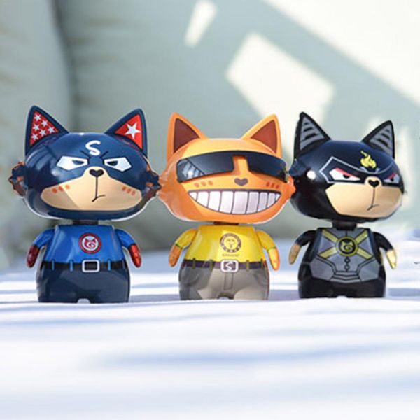

car ornaments pvc shaking head cartoon cat shaped silicone swing car decor toys cute cat cartoon figurines accessories gift