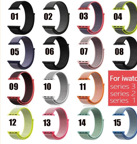 

Whole ale band for apple watch erie 4 3 2 1 38mm 42mm nylon oft breathable replacement trap port loop for iwatch 40mm 44mm