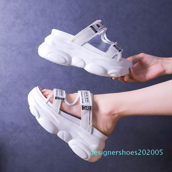

wedges slippers women summer high heels ladies shoes fashion casual height increasing outdoor platform slippers shoes women 2020 d05, Black