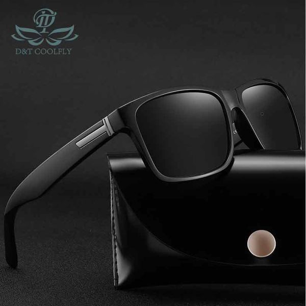 

d&t sunglasses new polarized sunglasses for men retro square tac lens eyeglasses for driver personal eye protection glasses66272, White;black
