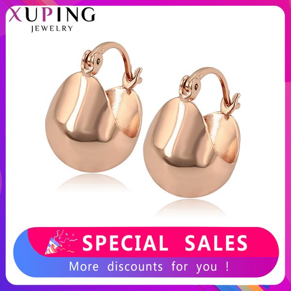 

xuping fashion hoop earrings for women vintage popular jewelry special design birthday party gift ss7-97717, Golden;silver