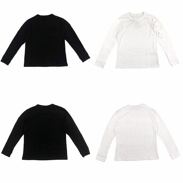 

20ss mens конструктора тенниска способ тавро mens хлопок тис дышащей длинные рукава мужчины женщина высокого качество мода черный белый t sh, White;black