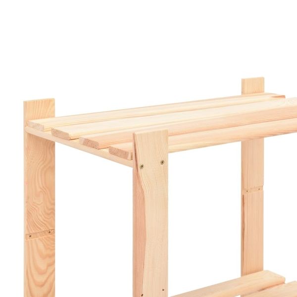 

5-tier storage shelf 80 x 38 x 170 cm pine wood industrial metal detectors