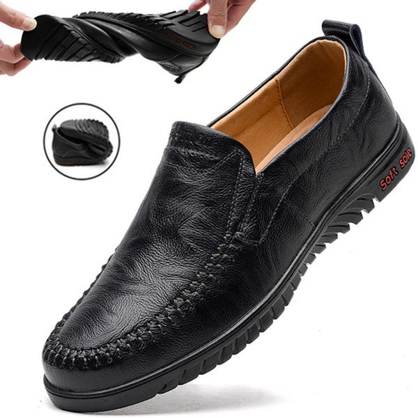 

2019 summer plus-sized menswear england fashion casual peas men's four seasons trend lazy foot covering driving shoes, Black