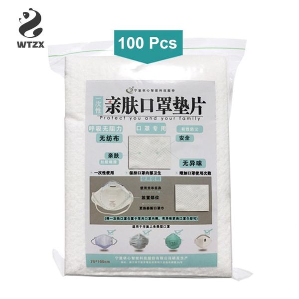 

100pc/lot disposable skin mask gasket face masks filter replacement filtering pad respirator mask respiring mat cotton piece for ffp3/2 mask