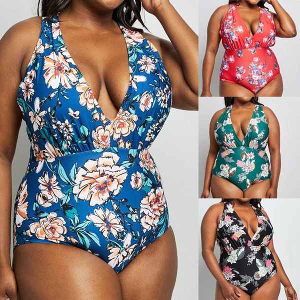 

sagace новый 2019 цельный купальник женский сексуальный глубокий v купальники женщины цветочные купальники ремень крест бандаж летняя пляжна, White;black