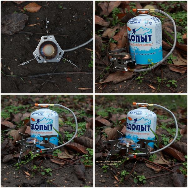 

3500w portable outdoor folding gas stove camping equipment hiking picnic igniter ultralight camping split gas stove