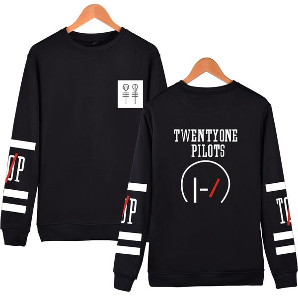 

luckyfridayf twenty one pilots hoodies capless men sweatshirt 21 pilots sweatshirt men's hooded clothes 6-colors plus size xxs~xxxxl, Black