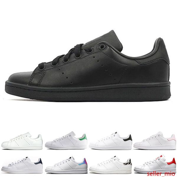 

hipping smith men women stan shoes black white red blue silver pink smith sneakers casual shoes leathe size 36-44