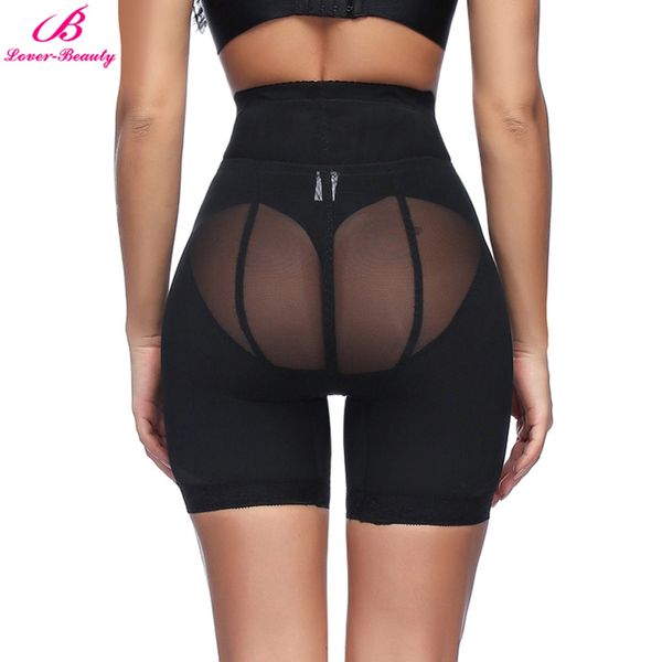 

lover-beauty slimming body underwear butt lifter detachable shaper mesh high waist women trainer waist tummy control hips pants, Black;white