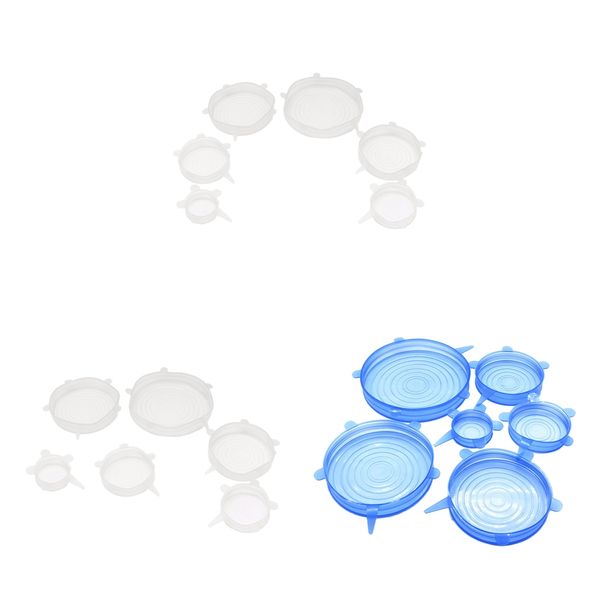 

18x expandable silicone stretch lids food storage covers for bowls container