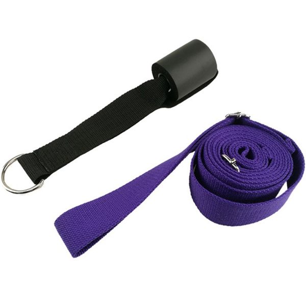 

door flexibility stretching leg stretcher strap for ballet cheer dance trainer yoga flexibility stretch belt purple