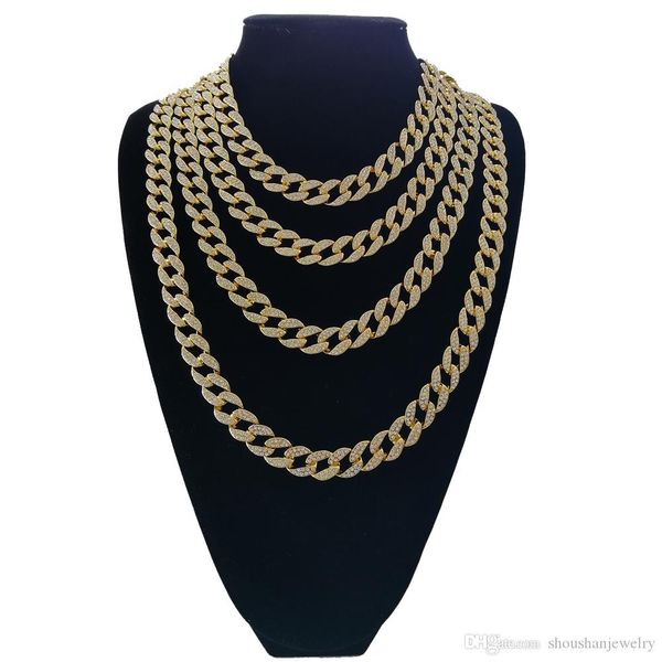 

16inch 18inch 20inch 24inch 30inch hip hop iced out cuban chain cuban link chain necklace bling bling jewelry n409