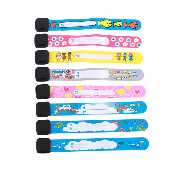 

8pcs/set children outdoor safe anti-lost wristband safety recognition bracelet for kids adjustable waterproof wrist strap