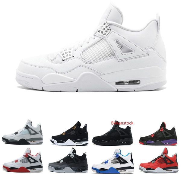 

new designer man basketball shoes sneakers for men 4s travis white cement 23 bred fire red pure white athletic sports shoe discount trainer