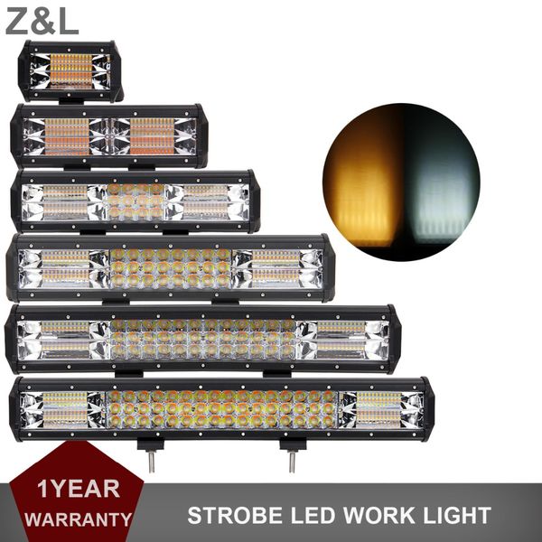 

offroad 4 5 7 13 15 17 20 inch led work light strobe flashing lamp 4000k 6000k car boat truck trailer tractor pickup suv 12v 24v