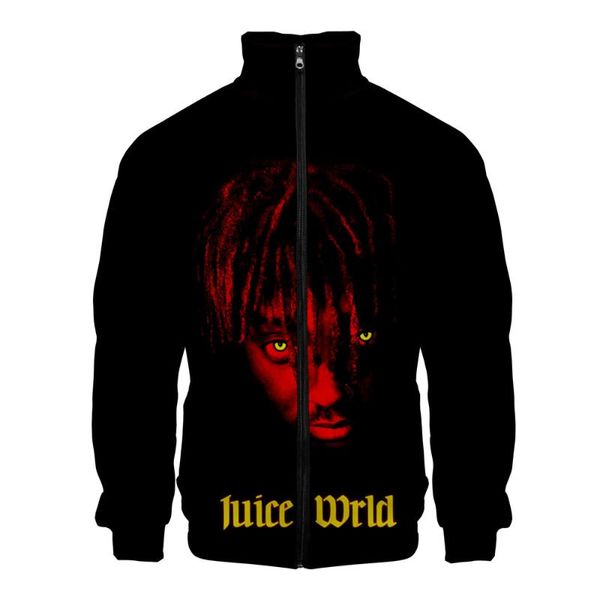 

сок wrld zipper стоячий воротник куртки у мужчин / женщин мода сок wrld highstreet осень и весна хип-хоп популярных 3d топов, Black;brown