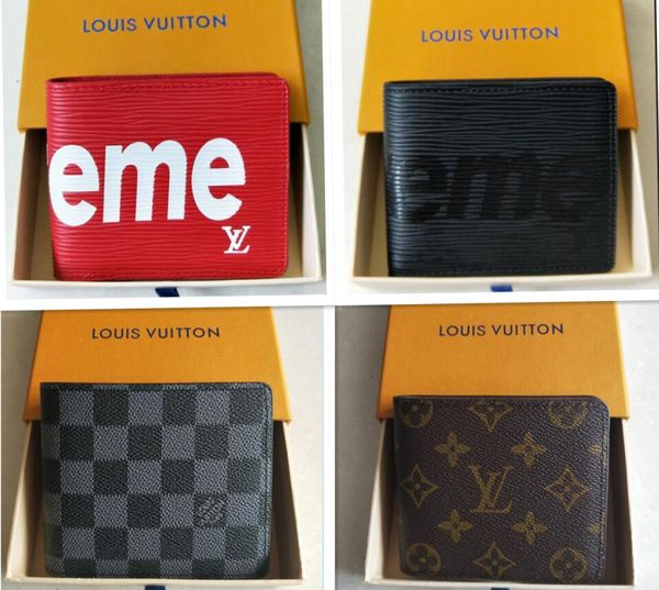 

2020 бумажник высокого качества дизайнеры бренда кошелек с подарочной коробке роскошных мужчин женщин Ключницы Сумки карты кошелек сцепления Модные аксессуары