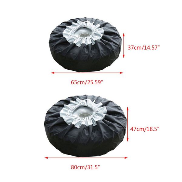 

1 pc tire cover case car spare tire cover storage bags carry tote polyester for cars wheel protection covers 4 season