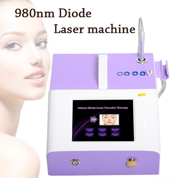 

980nm laser spider vein removal vascular therapy remove red blood silk machine 30w power 2 years warranty, Black