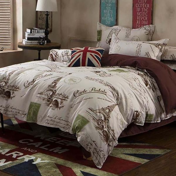 Wholesale Eiffel Tower Bedding Sets Twin Queen Full Star Moon