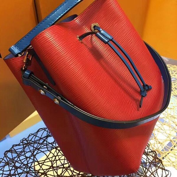 

new season european style classic ladies bucket leather shoulder bag handbag shoulder handbag pure nice quality for female 26cm