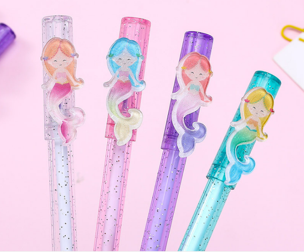 

0.5mm120pcs/lot gel pen wholesale lovely mermaid can wipe blue ink neutral pen cartoon office stationery writing supplies gp823