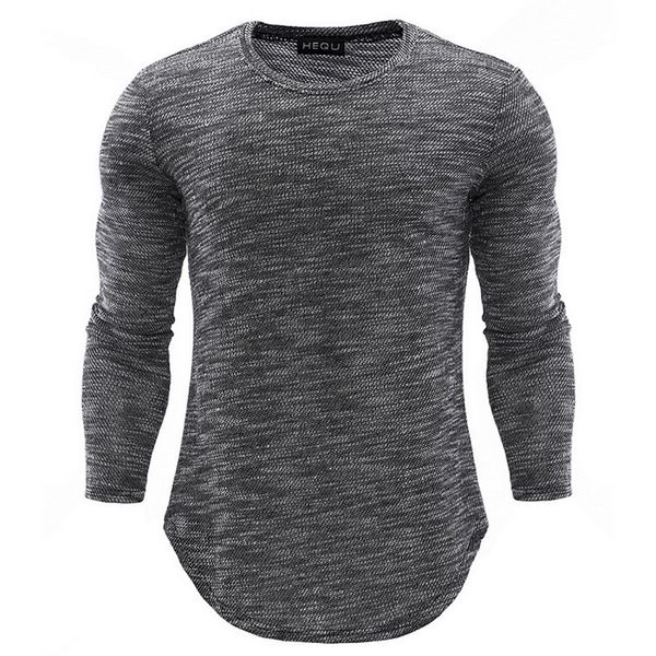 

calofe 2019 trendy autumn men t shirt casual long sleeve slim fit men's basic &tees stretch male clothing chemise homme, White;black