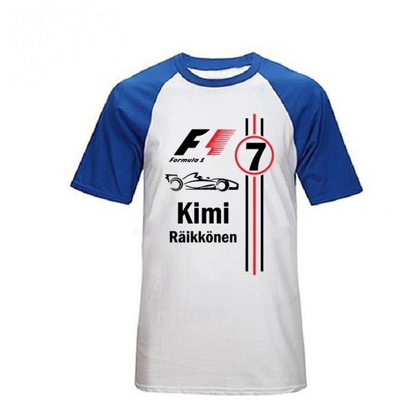 

men's summer cool t-shirt cars racing brand mens tshirt man tee plus size business men basic shirts kimi raikkonen t shirts polos, White;black