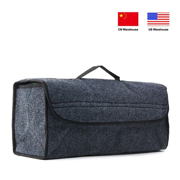 

car soft felt storage box trunk bag vehicle tool box multi-use tools organizer bag carpet folding for emergency