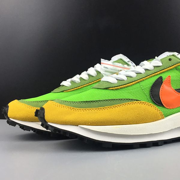 

sacai x ldv waffle daybreak bv0073-300 green yellow women men basketball sports shoes sneakers trainers kicks with original box, Black;white