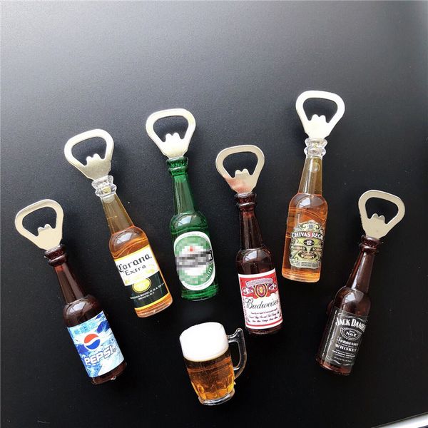 

beer bottle opener fridge magnet trill same paragraph new year bottle creative beer screwdriver refrigerator tile decoration