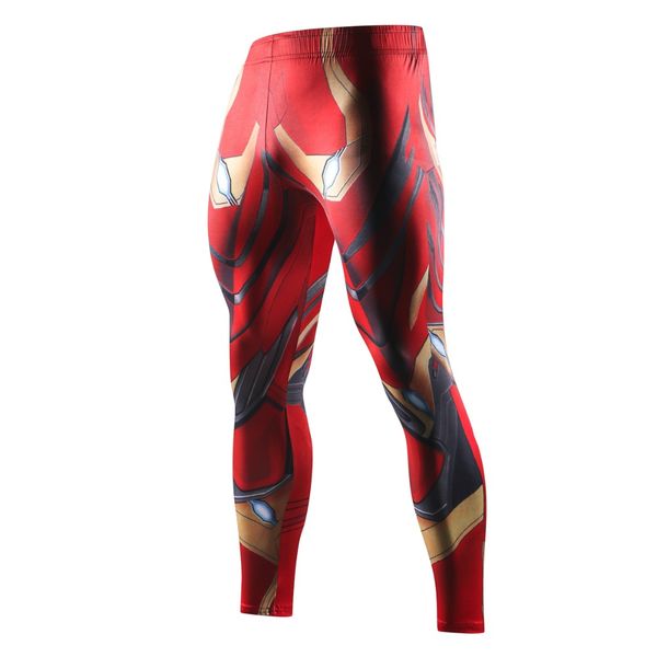 

2018 new men skinny pants 3d patterniron man flash bodybuilding jogger fitness skinny leggings trousers, Black
