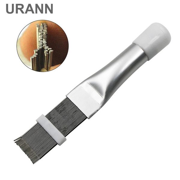 

1pc stainless steel fin comb brush for air conditioner blade cooling straightening refrigeration repair tool slab cleaning brush
