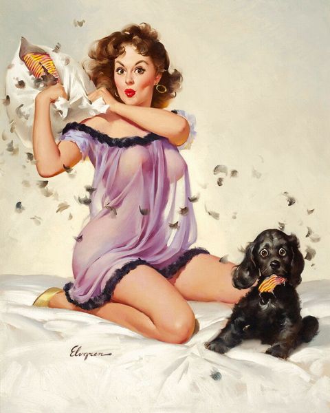 

gil elvgren pin up girls ticklish situation home decor handcrafts /hd print oil painting on canvas wall art canvas pictures 200212