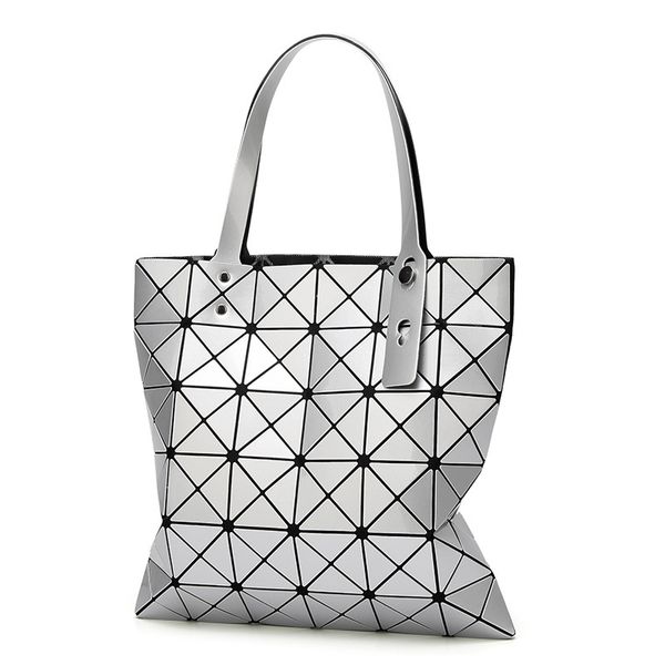 

geometric handbag pu leather shoulder bag women geometric handbag 2018 large tote bag for women laser plain folding