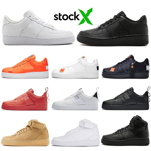 

new stock x one 1 dunk luxury casual shoe triple black white men women chaussures fashion mens designer sneakers high low zapatos 36-45
