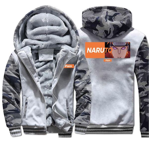 

naruto akatsuki pein camo hoodies men japan anime plus size sportswear casual fashion cool mens coats harajukuhip hop streetwear, Black