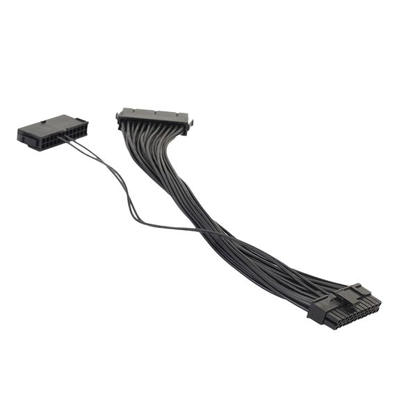 

power supply splitter , dual psu power adapter cable 24 pin (20+4pin) dual psu atx 30cm power supply extend line for computer mining