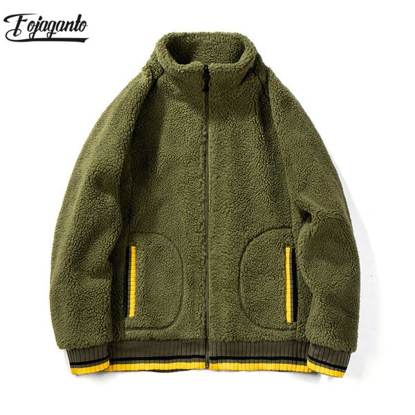 

fojaganto fashion brand men hoodies autumn winter new round neck cardigan men's hooded sweatshirts male casual wool hoodie, Black