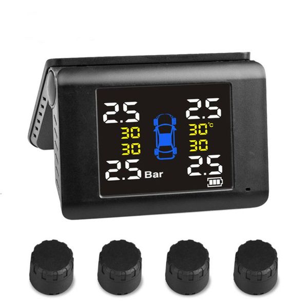 

folding wireless tire pressure monitoring alarm system tpms for for kia universal digital solar-powered car tpms